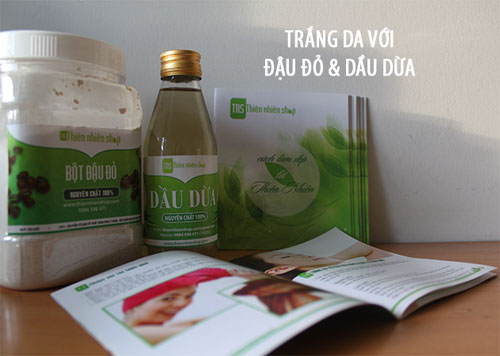 Đẹp da hiệu quả với bột đậu đỏ và dầu dừa