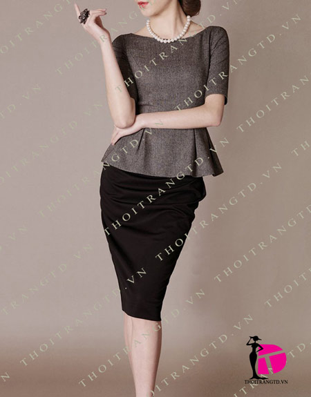 Nữ công sở diện đầm tao nhã mùa thu đông - 13