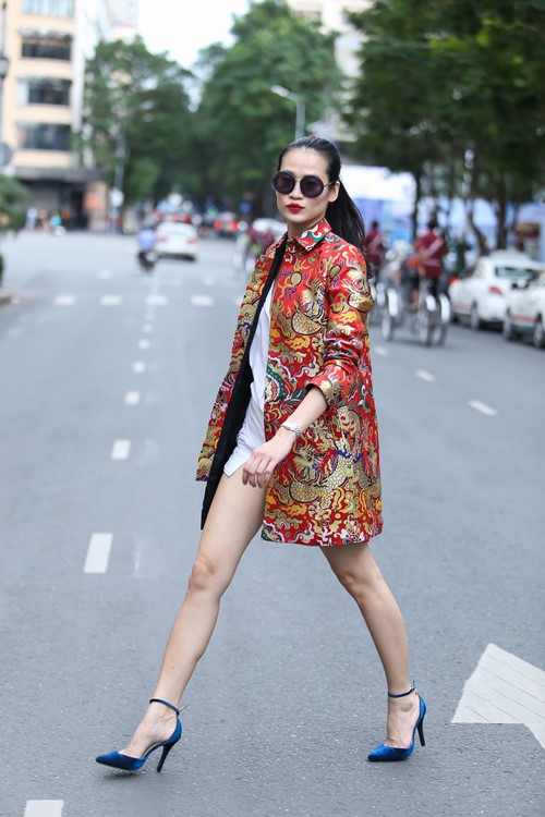 Mặc gấm sành điệu như cô nàng Việt cao 1m8 - 8