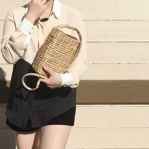 Lãng mạn và bay bổng cùng túi cói mộc mạc - 3