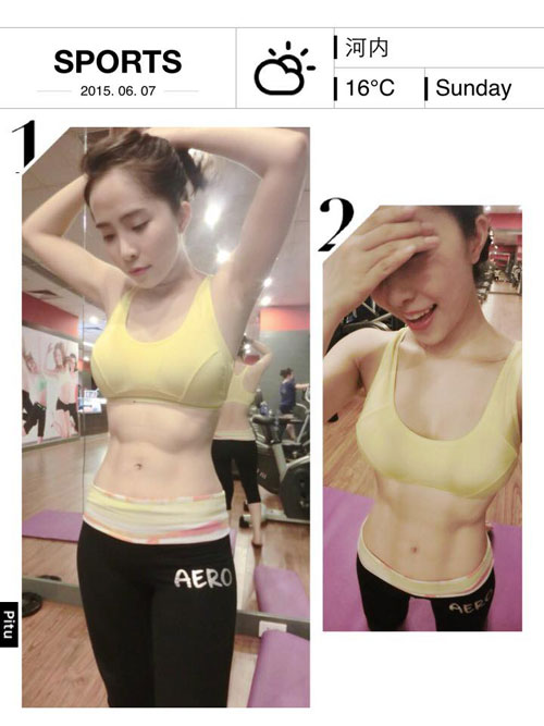 Quỳnh Nga duy trì bụng phẳng, da trắng bằng gym và yoga - 1
