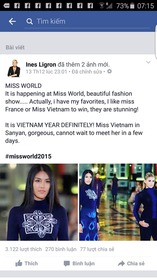 “Bà trùm Hoa hậu” đánh giá cao Lan Khuê tại Miss World - 3