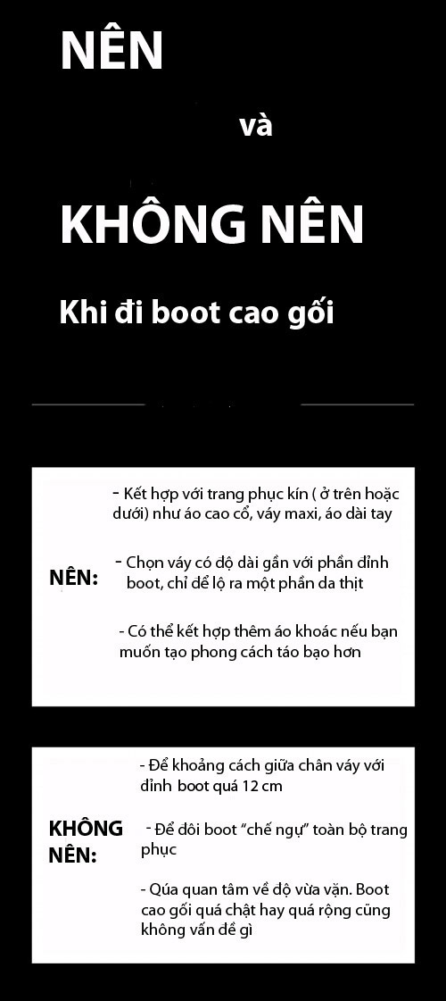 Những nguyên tắc vàng cho phái đẹp khi đi boot cao gối