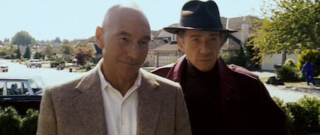 Patrick Stewart và Ian McKellen đã “rủ” nhau trẻ lại trong tác phẩm “X-Men: The last stand”. Tuy diện mạo lúc trẻ trung của hai nam tài tử không hề “long lanh” nhưng nỗ lực của đoàn làm phim vẫn rất đáng được khen ngợi.
